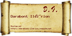 Darabont Ilárion névjegykártya